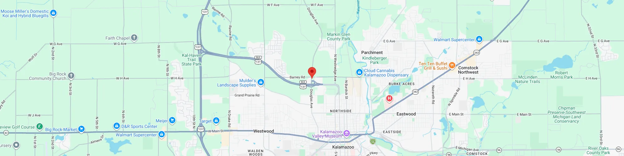 Map of Martin Spring & Driveline at 2622 Douglas Avenue, Kalamazoo